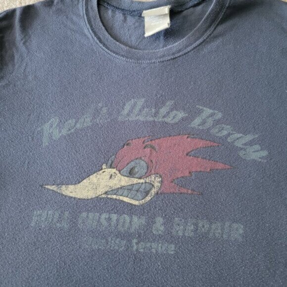 Utility Graphic Tee Navy Blue Women's Sz Small T-shirt Retro Y2K - Picture 2 of 7